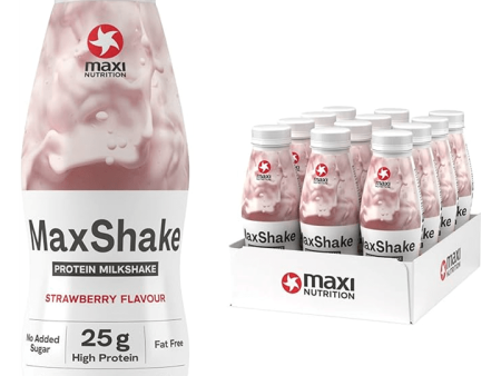 Maxi Nutrition RTD Strawberry 12x330ml Strawberry on Sale