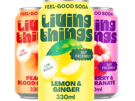 Living Things Prebiotic Soda 12x330ml Raspberry & Pomegranate Soda on Sale