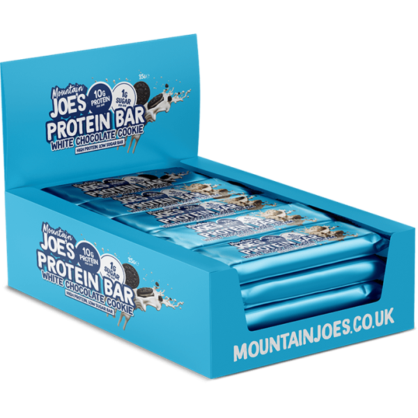 Mountain Joe s Protein Bar 12x35g White Chocolate Cookie Cream Online Sale