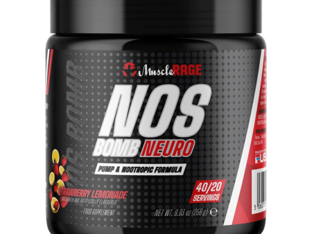 Muscle Rage NOS Bomb Neuro 256g Strawberry Lemonade For Sale