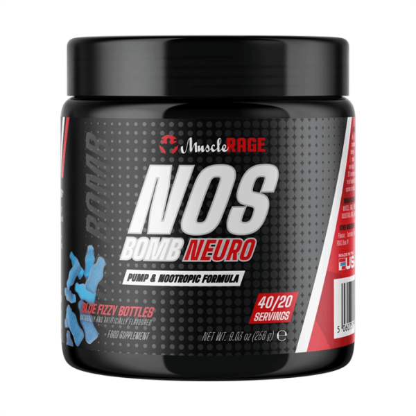 Muscle Rage NOS Bomb Neuro 256g Blue Fizzy Bottles Online