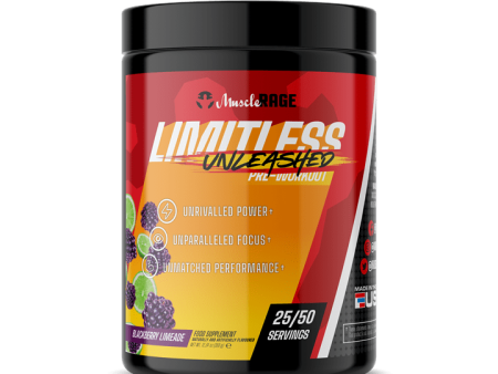 Muscle Rage Limitless Unleashed 350g Blackberry Limeade Supply