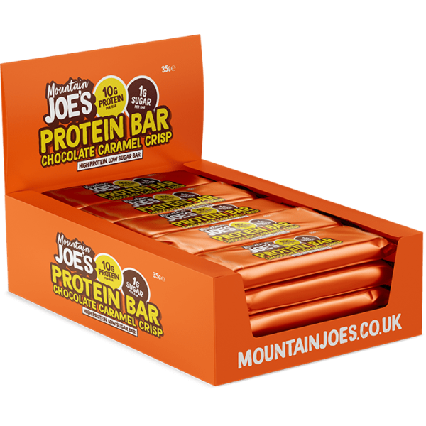 Mountain Joe s Protein Bar 12x35g Chocolate Caramel Crisp Fashion