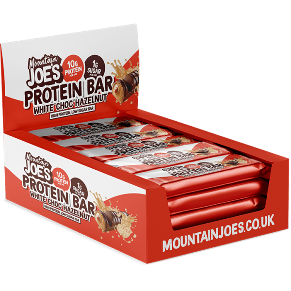 Mountain Joe s Protein Bar 12x35g White Chocolate Hazelnut Discount