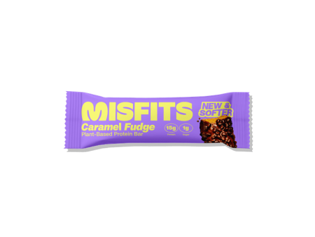 Misfits Plant-Based Protein Bar 15x50g Caramel Fudge on Sale