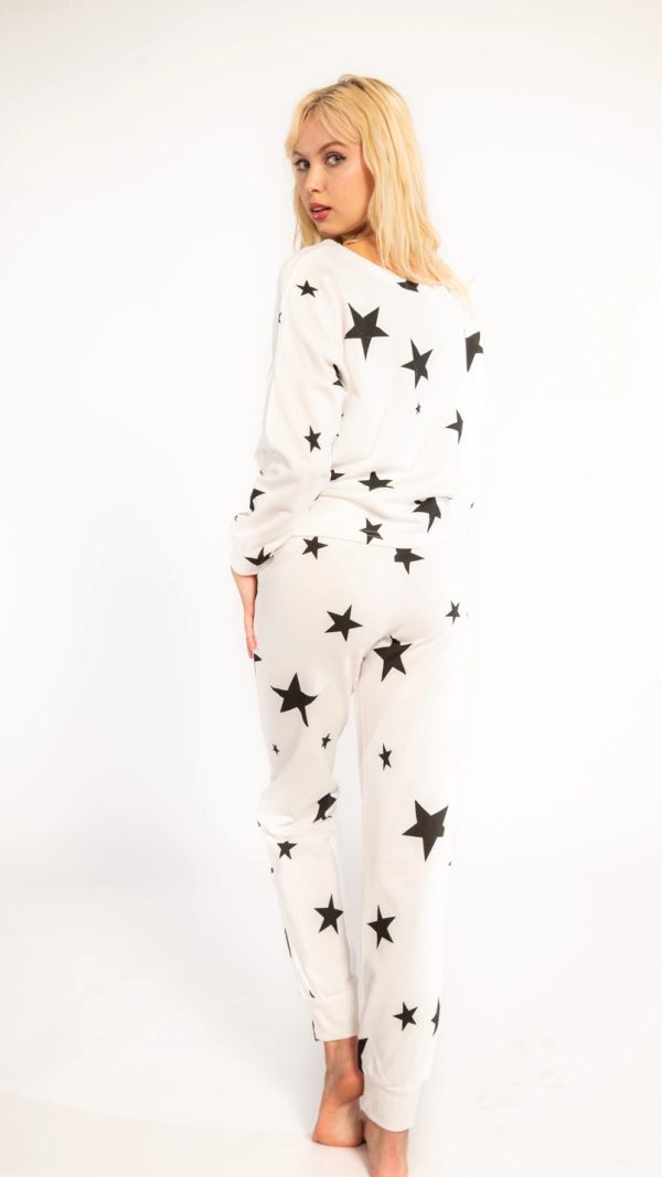 White Star Long-Sleeve Sweatshirt & Jogger Set Online Hot Sale