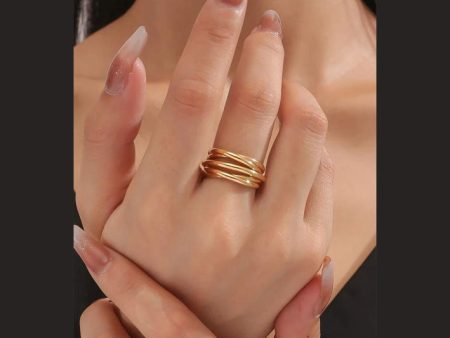 Minimalist Layered Cuff Ring on Sale