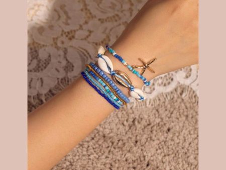 7pcs set Shell Decor Beaded Bracelet Hot on Sale