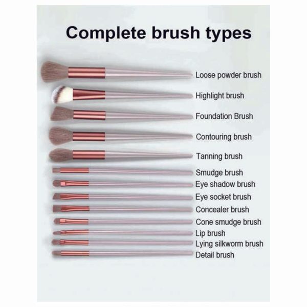 Makeup Brush Set of 13pcs + bag Fashion