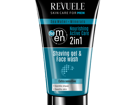 Revuele Men Care  Sea Water And Minerals Shaving Gel And Face Wash 2 in 1, 180ml Cheap