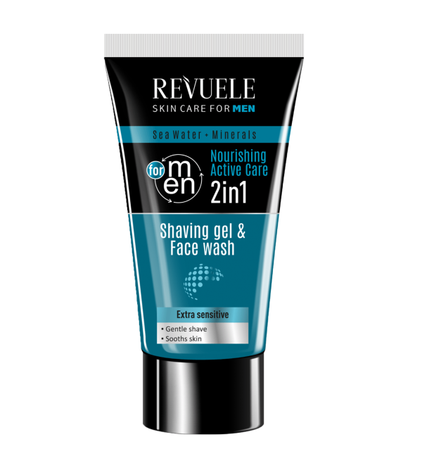 Revuele Men Care  Sea Water And Minerals Shaving Gel And Face Wash 2 in 1, 180ml Cheap