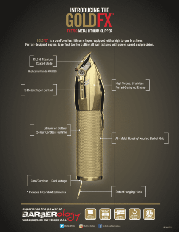 BaBylissPro - GoldFX Clipper Supply