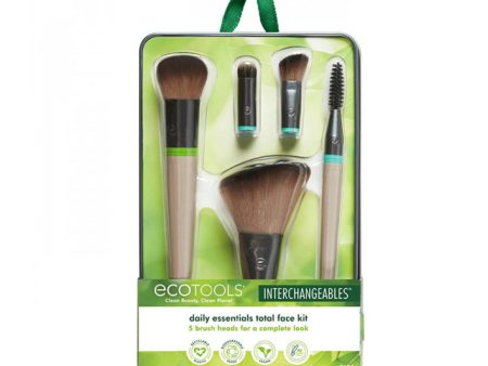 Ecotools Face Kit Interchangeable Makeup Brush Set with 5 Brushes Storage Tin Cheap