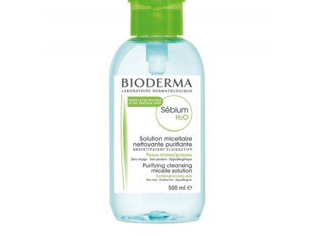 Bioderma Sebium H2O Cleansing Micellar Combination Oily Skin 500 ML For Sale