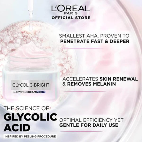 L Oreal Paris Glycolic Bright Night Cream 50ML Cheap