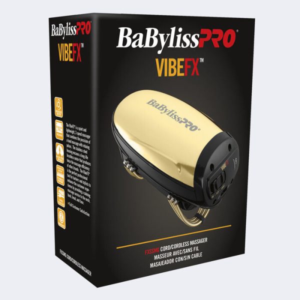 BaBylissPro - VIBEFX Gold 2-Speed Cord Cordless Massager Supply