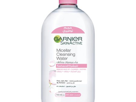 Garnier Micellar Cleansing Water Pink for sensitive skin (available in 3 sizes). Online now