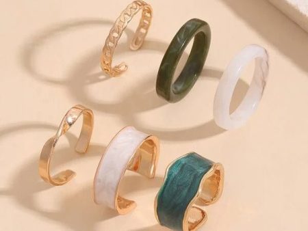 Set Of 6 Pcs Minimalist Rings Discount