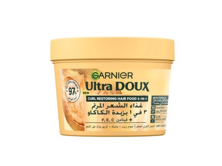 Garnier Ultra Doux Hair Food Cocoa Butter & Jojoba Oil (Curly Dry Hair) 390 ML Discount