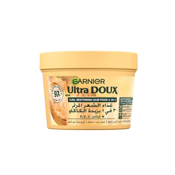 Garnier Ultra Doux Hair Food Cocoa Butter & Jojoba Oil (Curly Dry Hair) 390 ML Discount