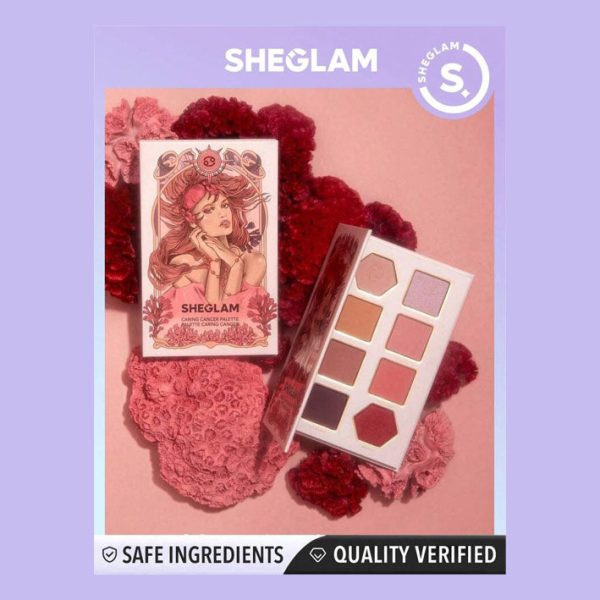 Sheglam Caring Cancer Palette 8-Clolor Shimmer Metallic Matte Eyeshadow Fashion