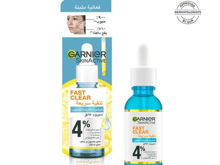 Garnier Fast Clear [4%] Salicylic Acid Anti-Acne Treatment Booster Serum 30ML For Discount